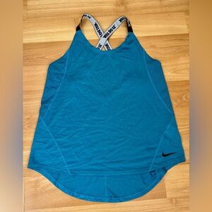 Nike Women's Blue Tank Top with Black Straps